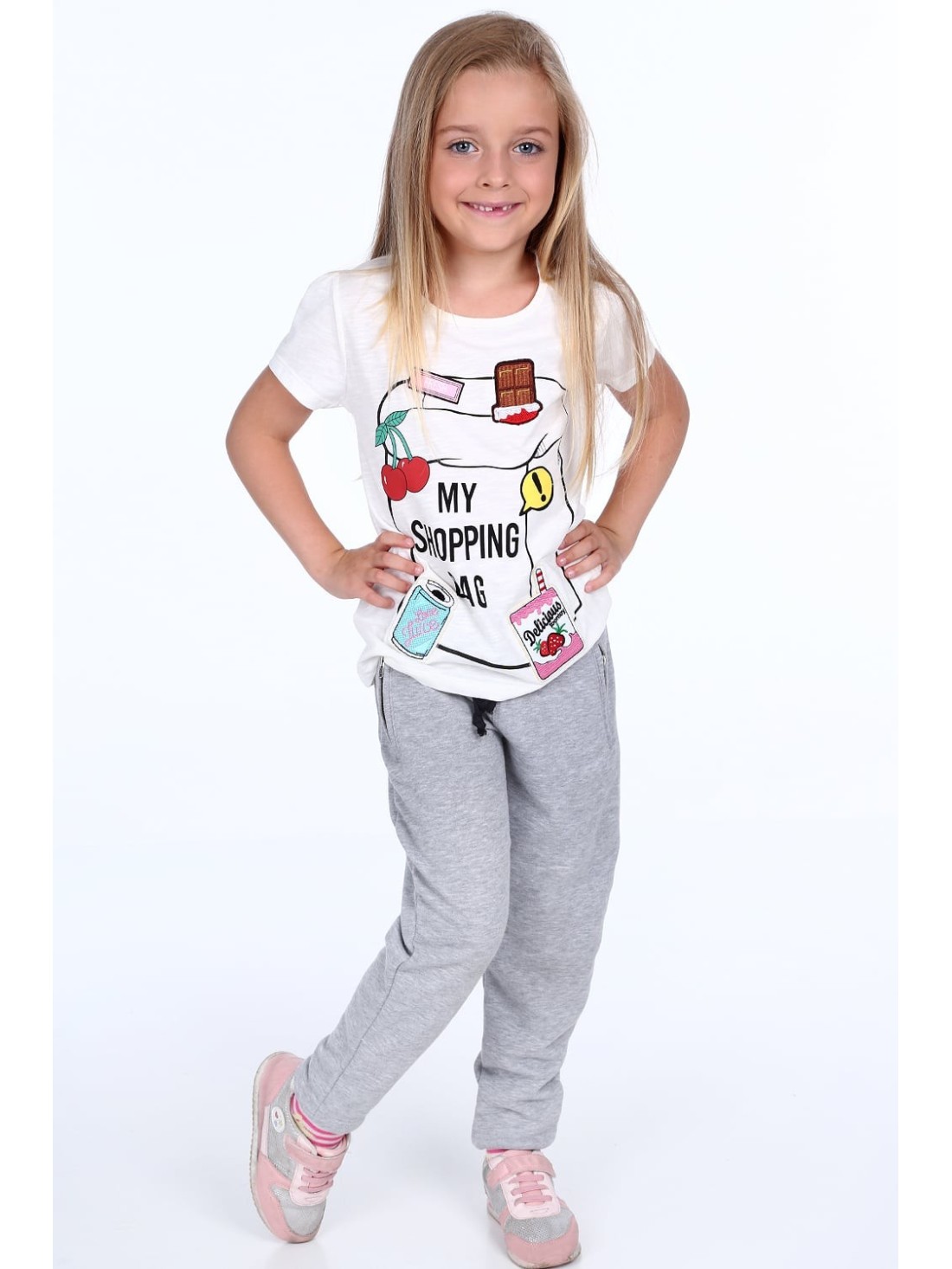 Tricou fete cu petice, crem NDZ8112 - Magazin online - Boutique